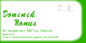 dominik monus business card